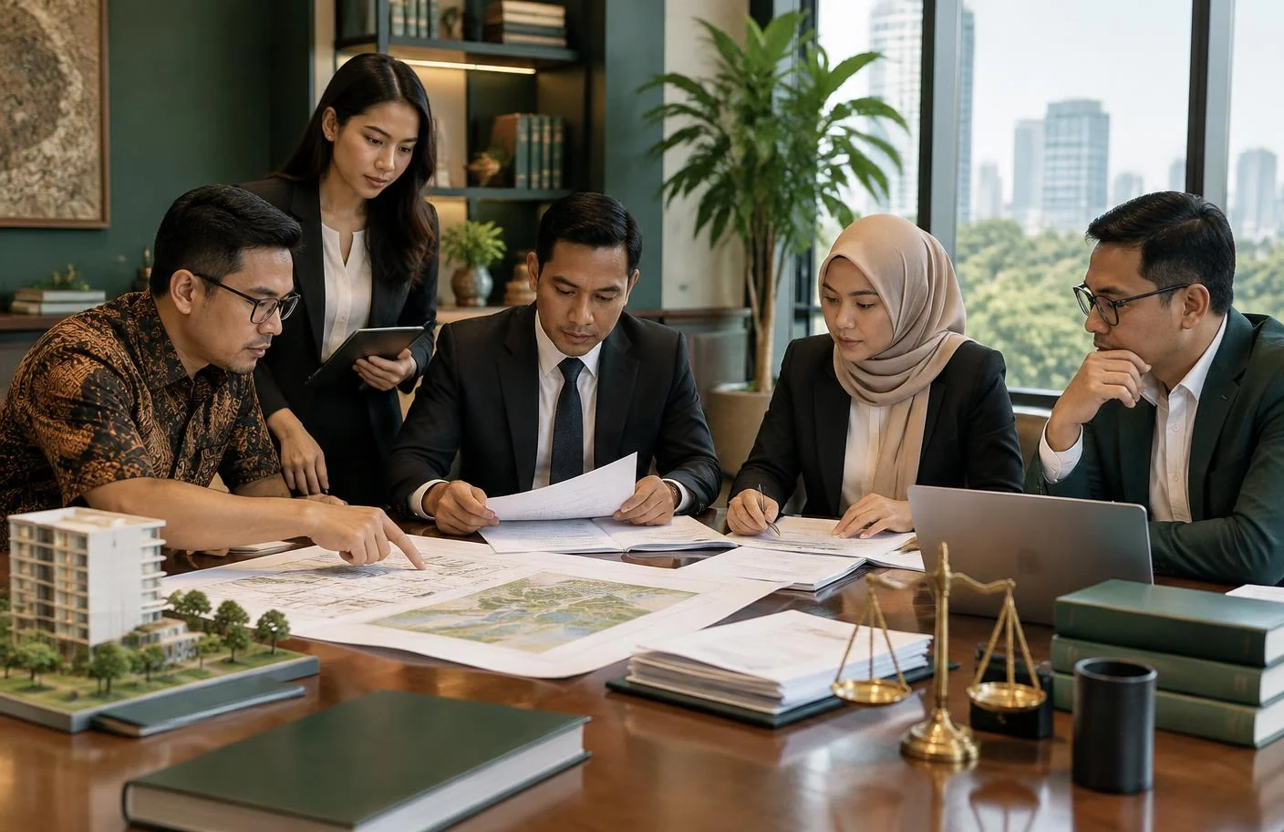 Tim PT Konsultan Perizinan Medan berdiskusi